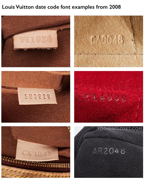 authentic Louis Vuitton date codes